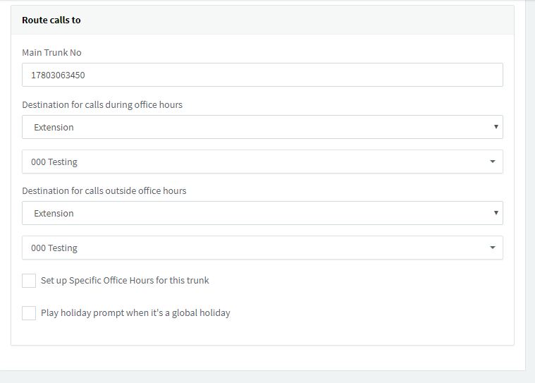 3cx Configure call routing