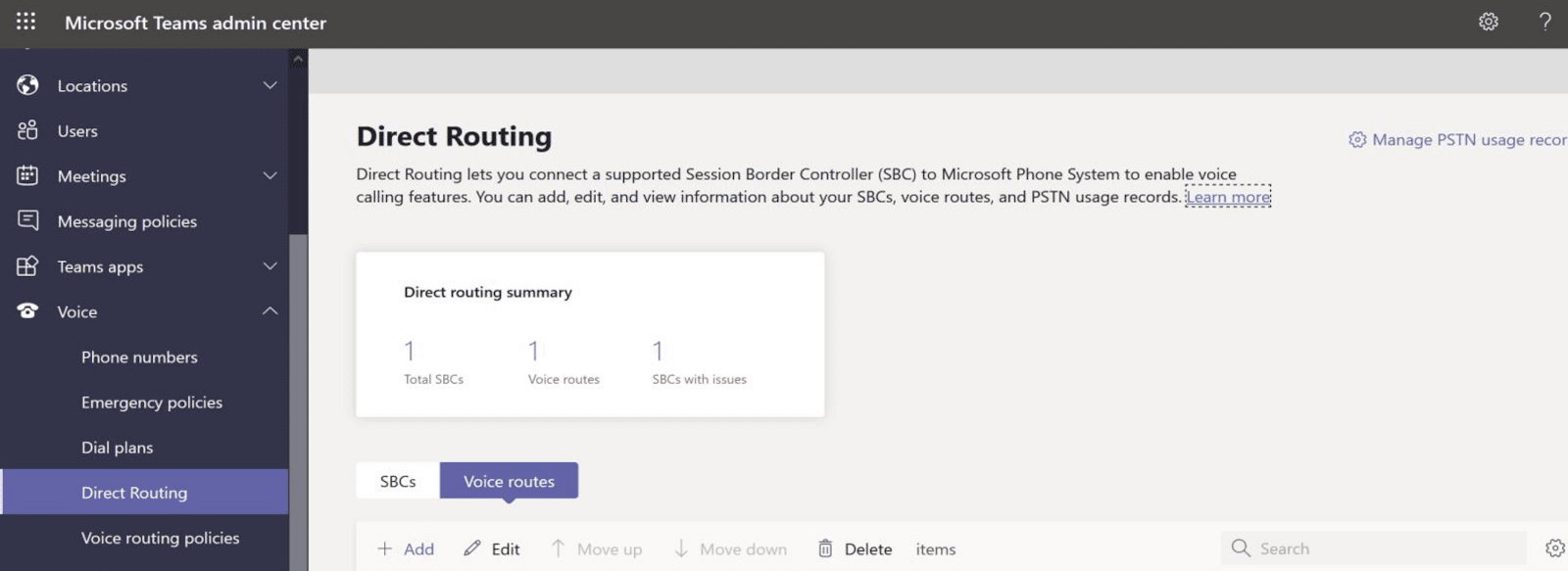 Creating Voice Routes in Microsoft Teams