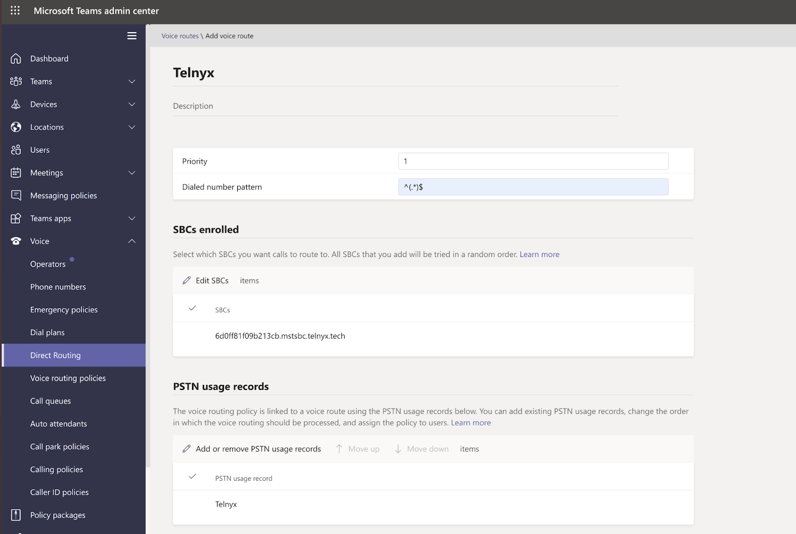 Enrolling SBC’s and adding PSTN usage records in Microsoft Teams.