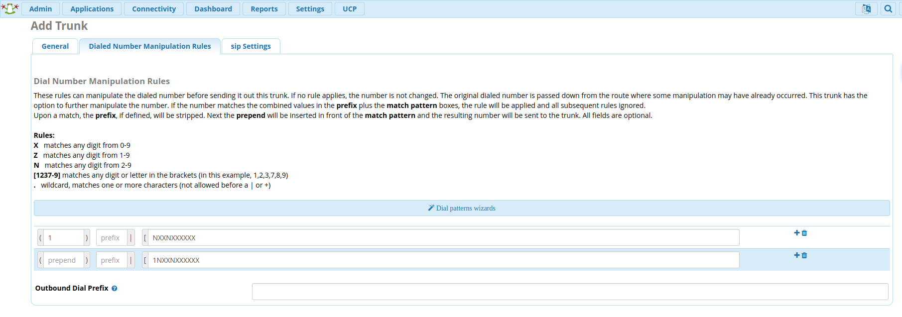 SIP Trunks configuration 2