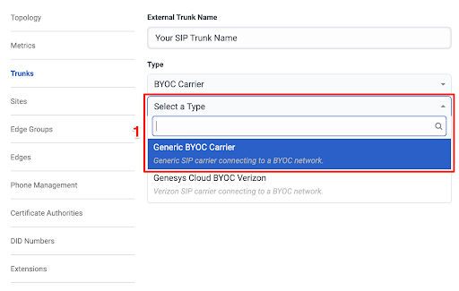 Genesys Cloud &amp; Telnyx Selecting BYOC