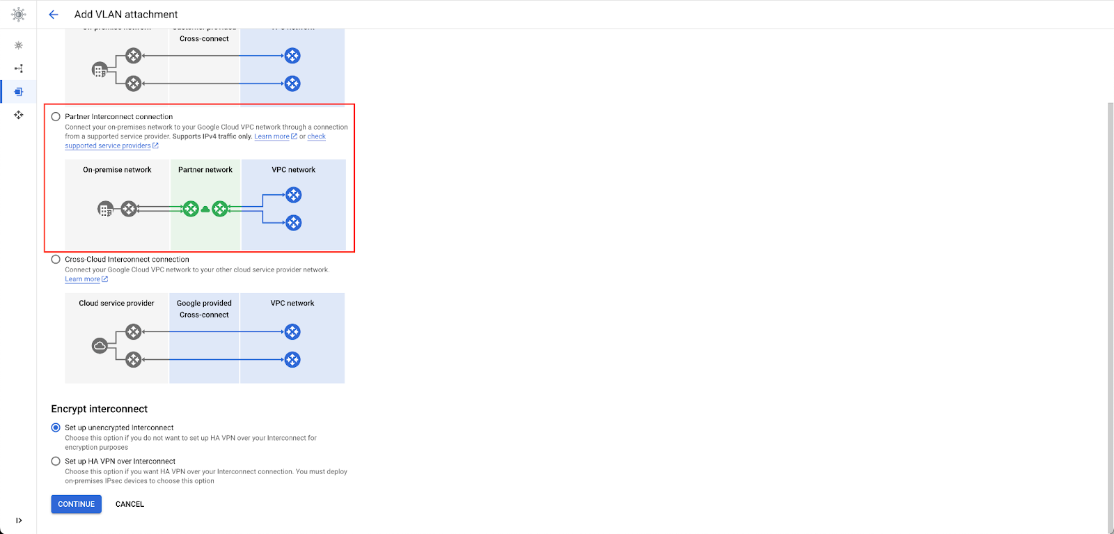 GCP VLAN Attachment Parameters